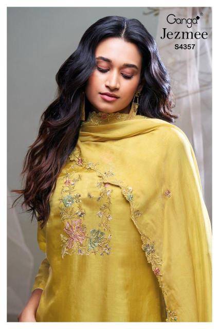 Ganga jezmee 4357 Designer dress materials in Kolkata